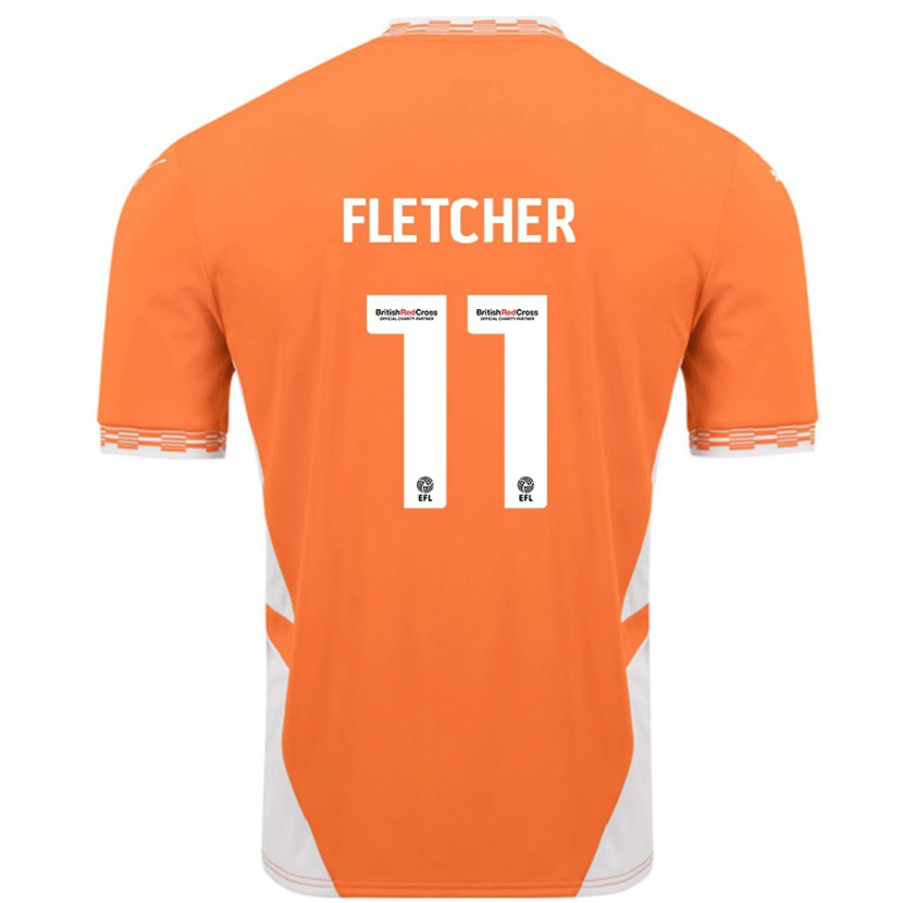Danxen Mujer Camiseta Ashley Fletcher #11 Naranja Blanco 1ª Equipación 2024/25 La Camisa México