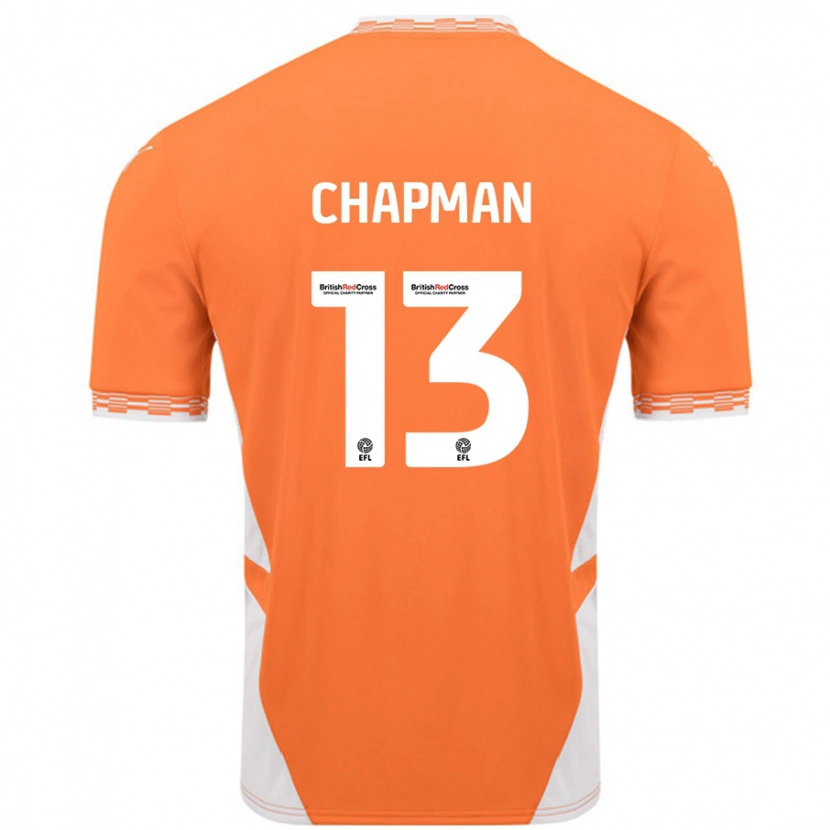 Danxen Mujer Camiseta Mackenzie Chapman #13 Naranja Blanco 1ª Equipación 2024/25 La Camisa México