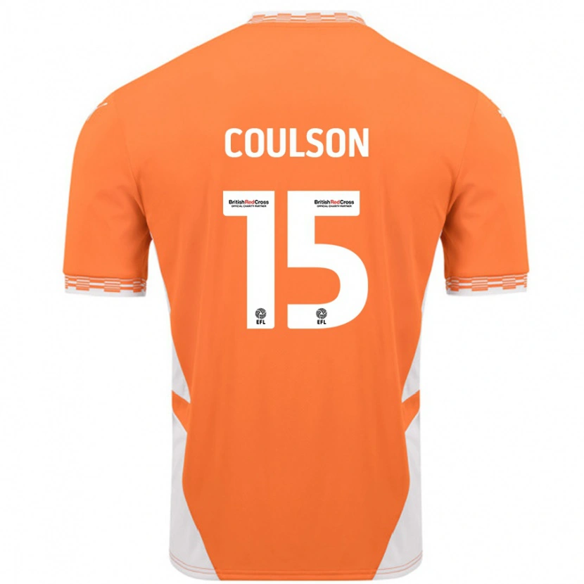 Danxen Mujer Camiseta Hayden Coulson #15 Naranja Blanco 1ª Equipación 2024/25 La Camisa México