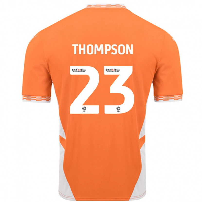 Danxen Mujer Camiseta Dominic Thompson #23 Naranja Blanco 1ª Equipación 2024/25 La Camisa México