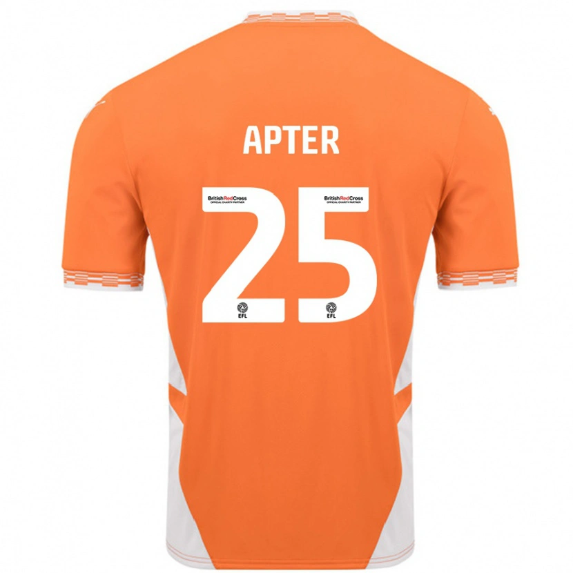 Danxen Mujer Camiseta Rob Apter #25 Naranja Blanco 1ª Equipación 2024/25 La Camisa México