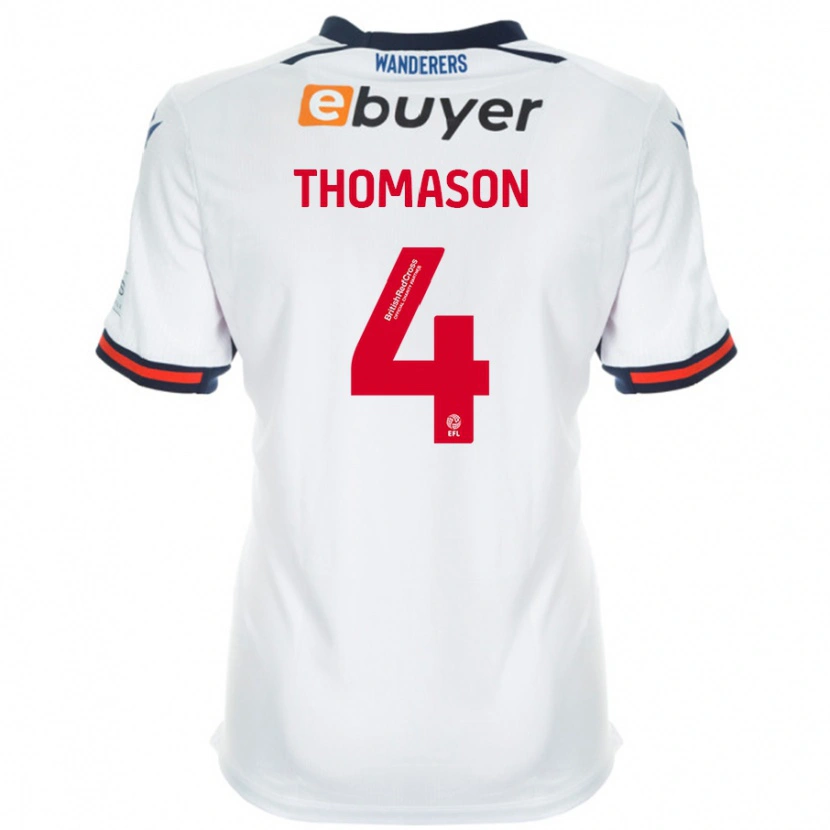 Danxen Mujer Camiseta George Thomason #4 Blanco 1ª Equipación 2024/25 La Camisa México