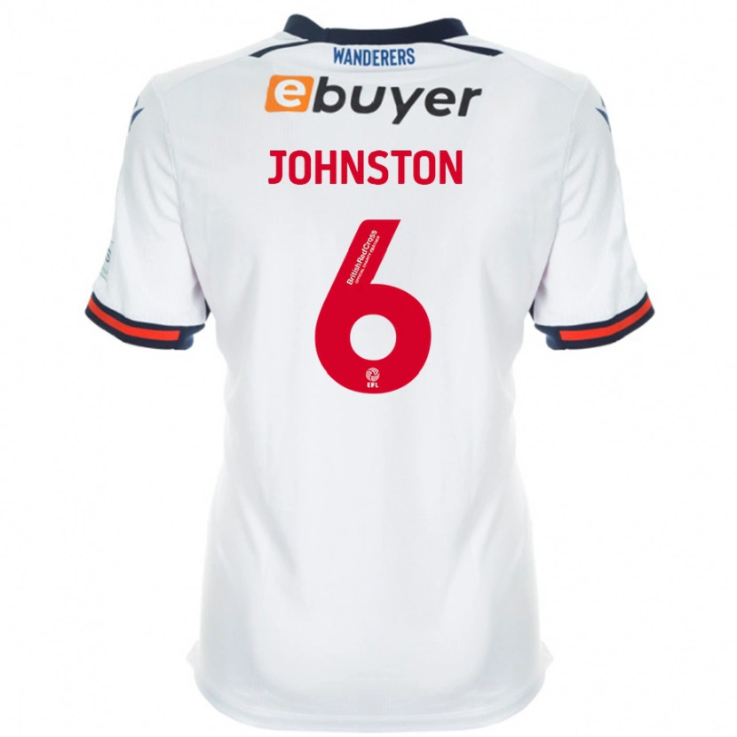Danxen Mujer Camiseta George Johnston #6 Blanco 1ª Equipación 2024/25 La Camisa México