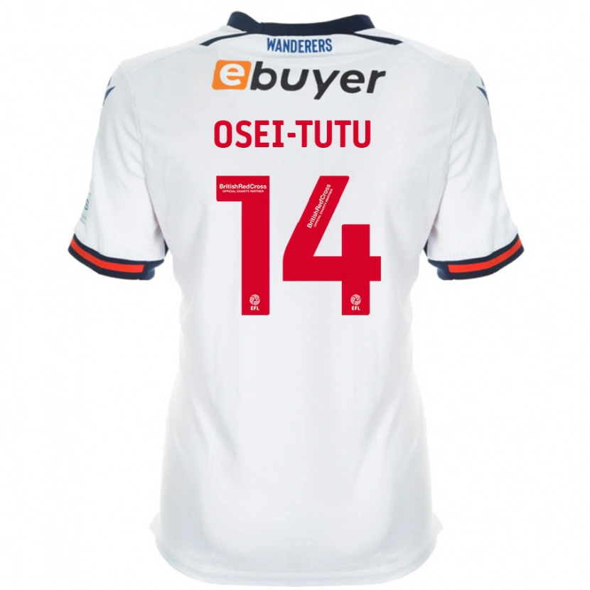 Danxen Mujer Camiseta Jordi Osei-Tutu #14 Blanco 1ª Equipación 2024/25 La Camisa México