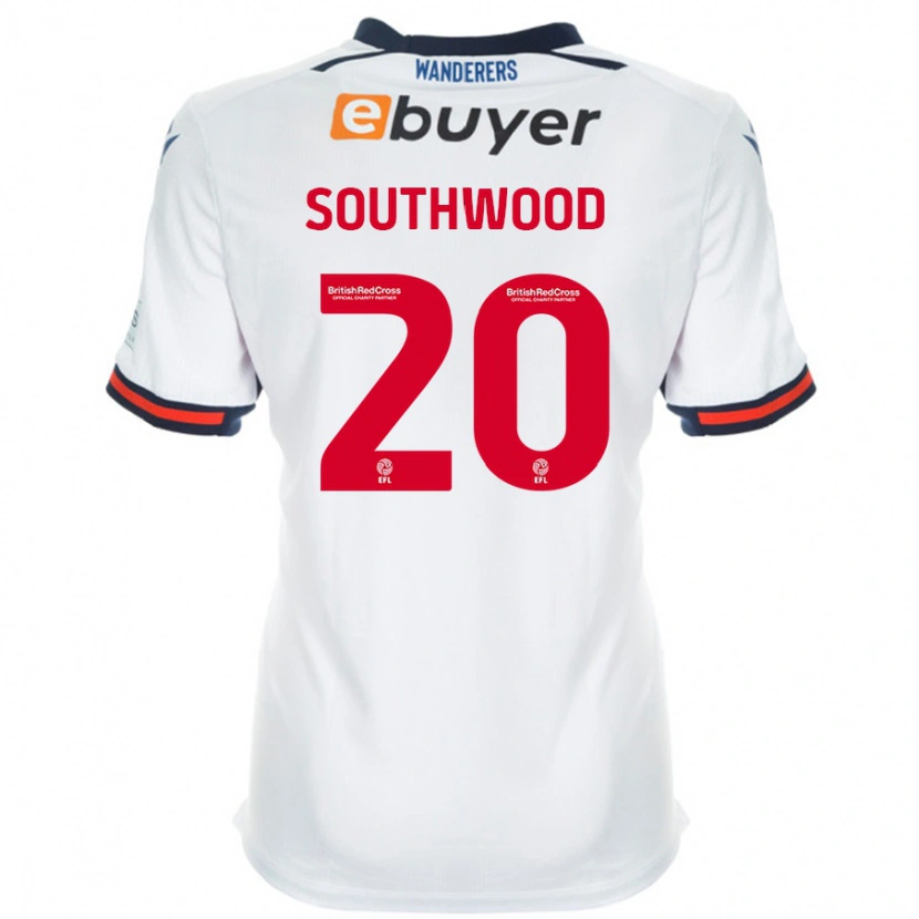 Danxen Mujer Camiseta Luke Southwood #20 Blanco 1ª Equipación 2024/25 La Camisa México