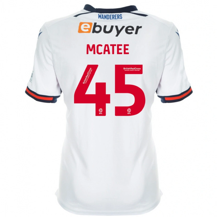 Danxen Mujer Camiseta John Mcatee #45 Blanco 1ª Equipación 2024/25 La Camisa México