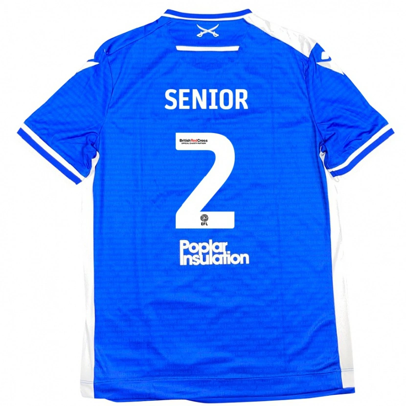 Danxen Mujer Camiseta Joel Senior #2 Azul Blanco 1ª Equipación 2024/25 La Camisa México