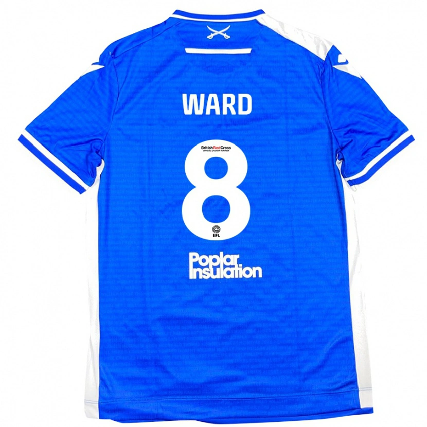 Danxen Mujer Camiseta Grant Ward #8 Azul Blanco 1ª Equipación 2024/25 La Camisa México