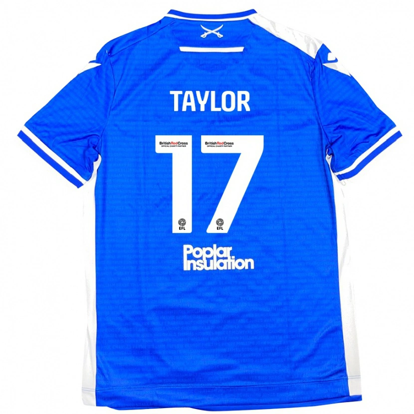 Danxen Mujer Camiseta Connor Taylor #17 Azul Blanco 1ª Equipación 2024/25 La Camisa México