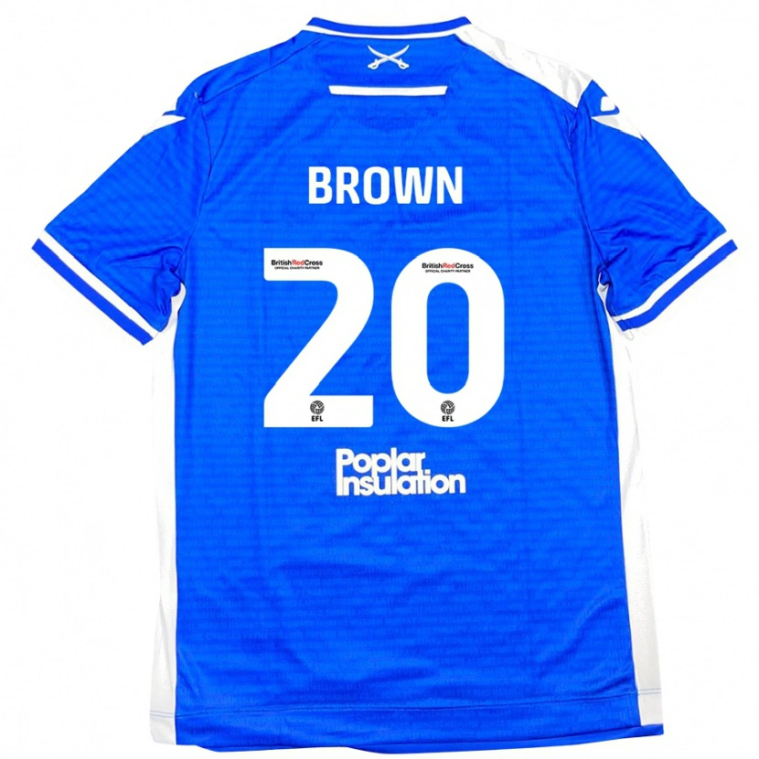 Danxen Mujer Camiseta Jevani Brown #20 Azul Blanco 1ª Equipación 2024/25 La Camisa México