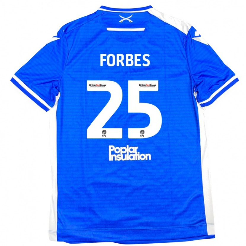 Danxen Mujer Camiseta Michael Forbes #25 Azul Blanco 1ª Equipación 2024/25 La Camisa México