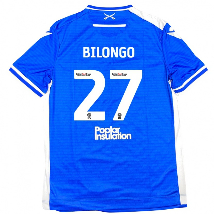 Danxen Mujer Camiseta Bryant Bilongo #27 Azul Blanco 1ª Equipación 2024/25 La Camisa México