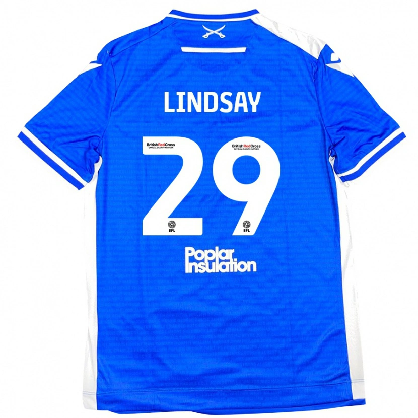 Danxen Mujer Camiseta Jamie Lindsay #29 Azul Blanco 1ª Equipación 2024/25 La Camisa México