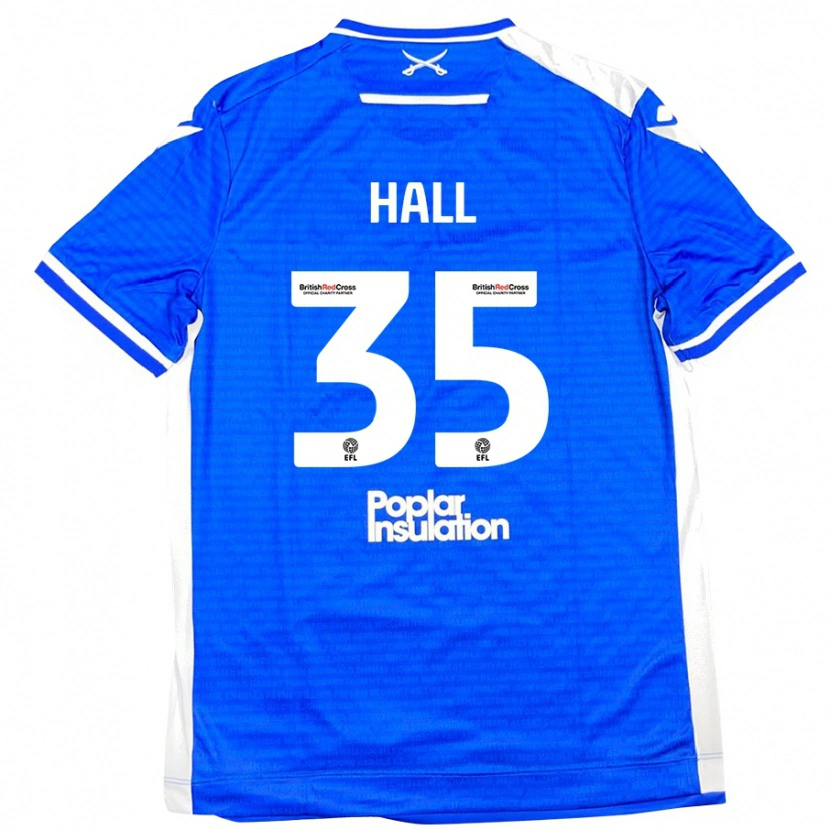 Danxen Mujer Camiseta Matt Hall #35 Azul Blanco 1ª Equipación 2024/25 La Camisa México