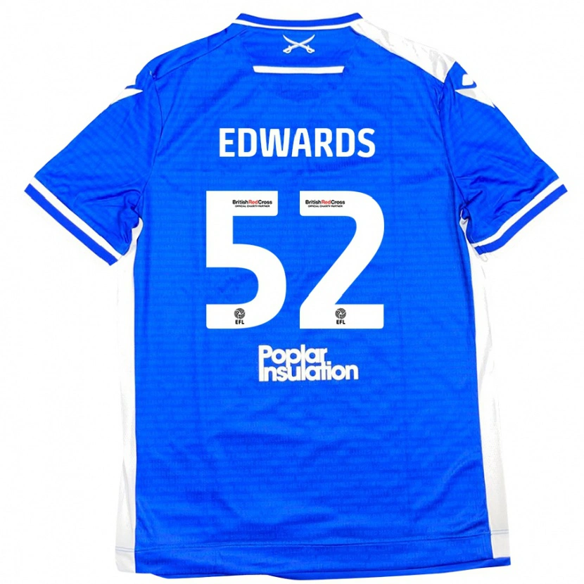 Danxen Mujer Camiseta Max Edwards #52 Azul Blanco 1ª Equipación 2024/25 La Camisa México