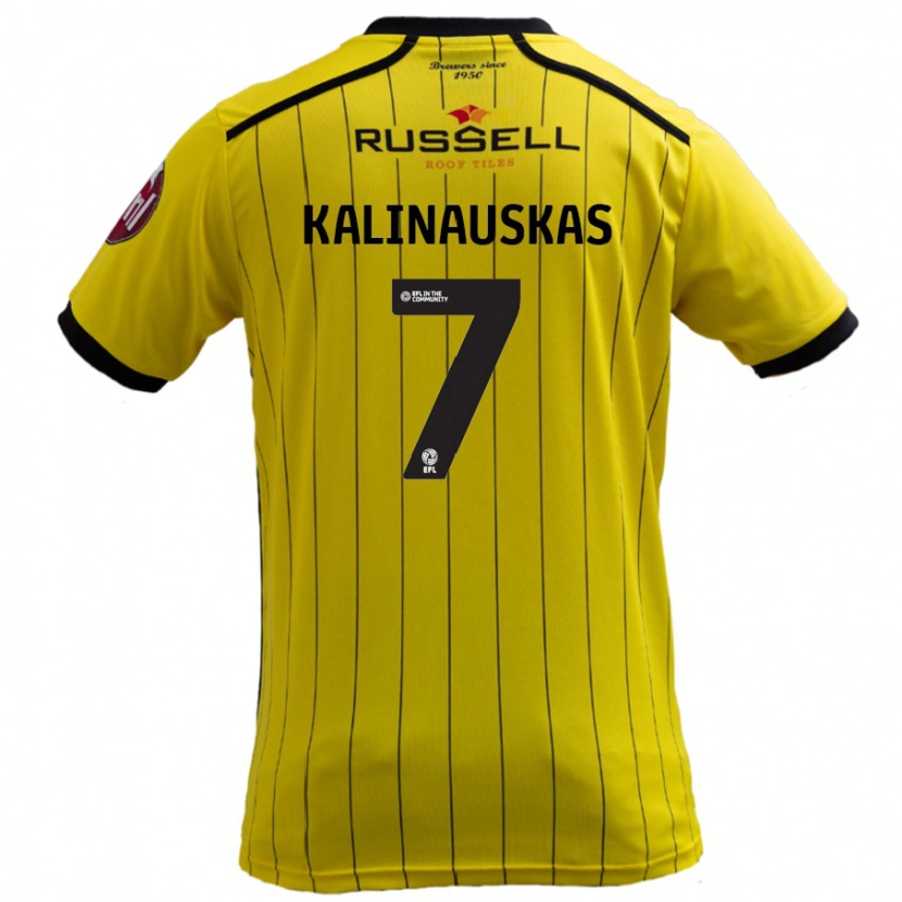 Danxen Mujer Camiseta Tomas Kalinauskas #7 Amarillo 1ª Equipación 2024/25 La Camisa México