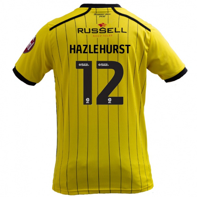 Danxen Mujer Camiseta Jack Hazlehurst #12 Amarillo 1ª Equipación 2024/25 La Camisa México