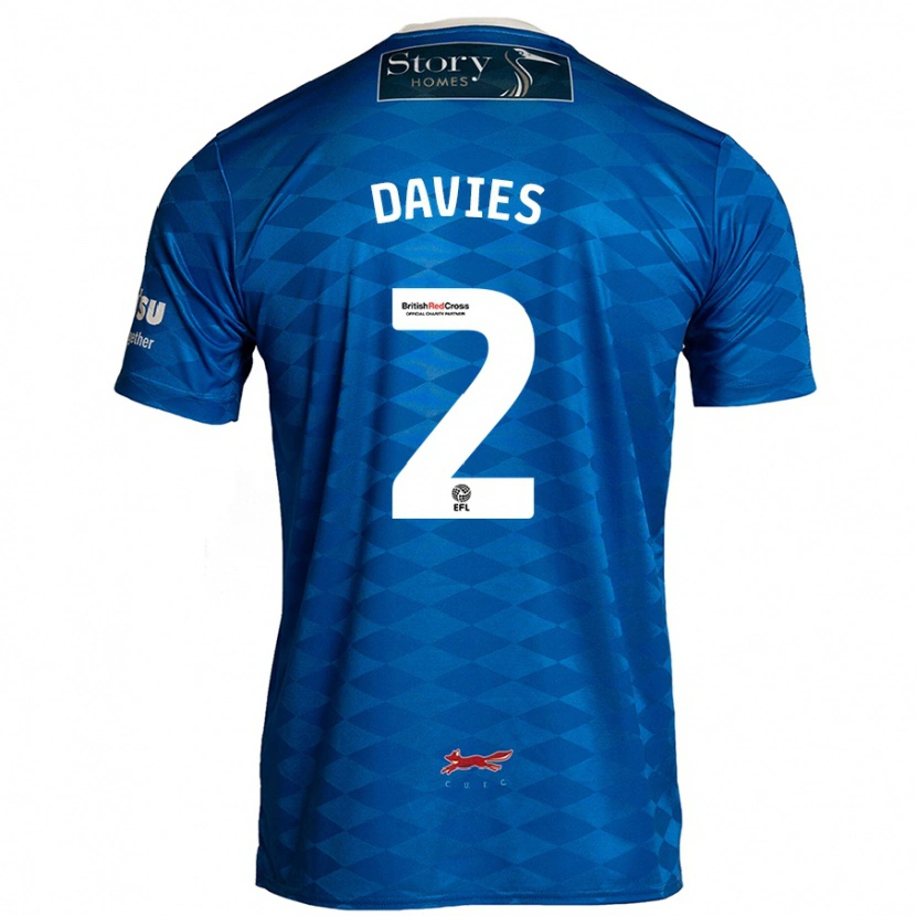 Danxen Mujer Camiseta Archie Davies #2 Azul 1ª Equipación 2024/25 La Camisa México
