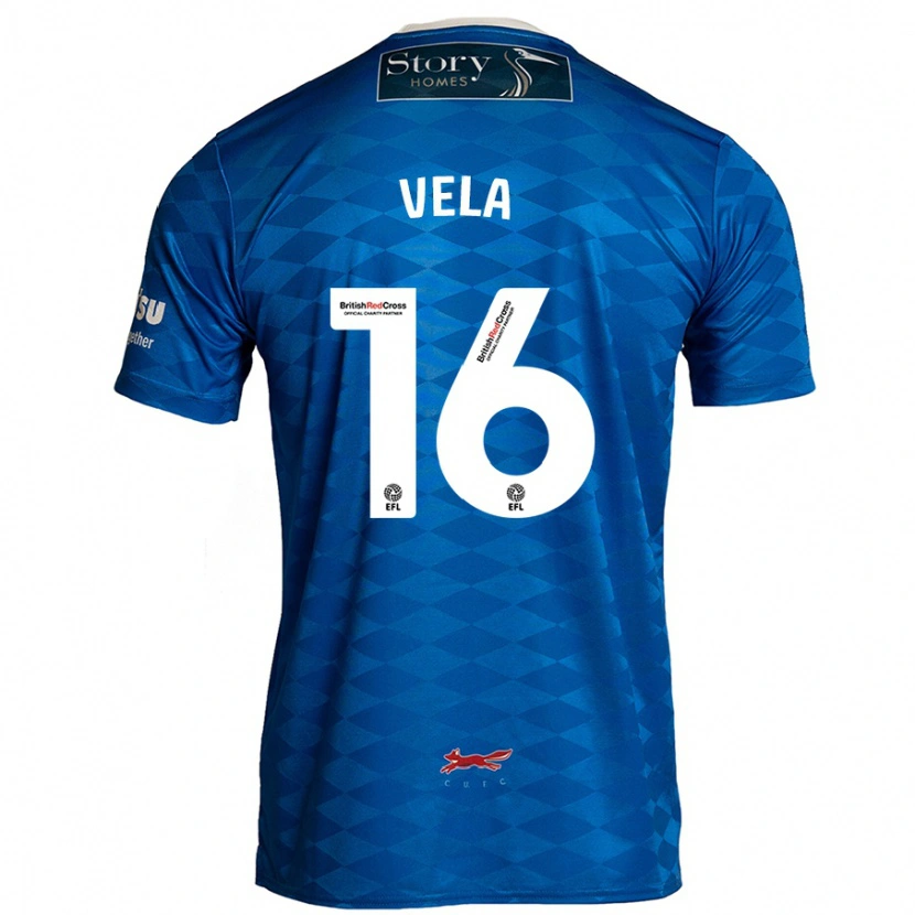 Danxen Mujer Camiseta Josh Vela #16 Azul 1ª Equipación 2024/25 La Camisa México