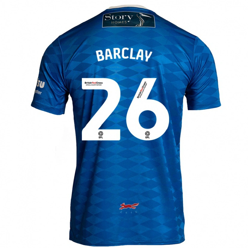 Danxen Mujer Camiseta Ben Barclay #26 Azul 1ª Equipación 2024/25 La Camisa México