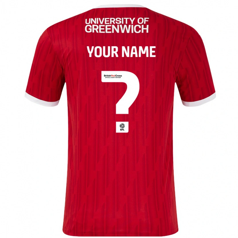 Danxen Mujer Camiseta Su Nombre #0 Rojo Blanco 1ª Equipación 2024/25 La Camisa México
