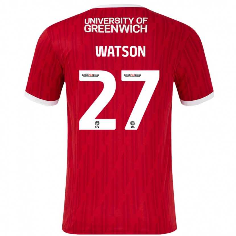Danxen Mujer Camiseta Tennai Watson #27 Rojo Blanco 1ª Equipación 2024/25 La Camisa México