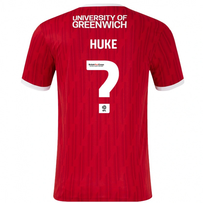 Danxen Mujer Camiseta Ryan Huke #0 Rojo Blanco 1ª Equipación 2024/25 La Camisa México