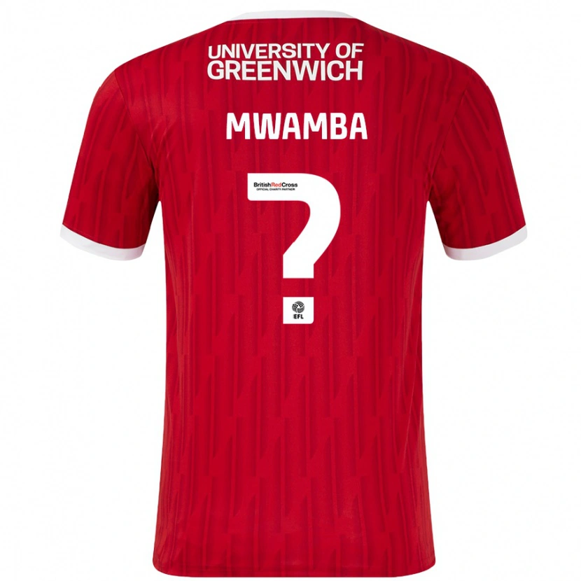 Danxen Mujer Camiseta Alan Mwamba #0 Rojo Blanco 1ª Equipación 2024/25 La Camisa México