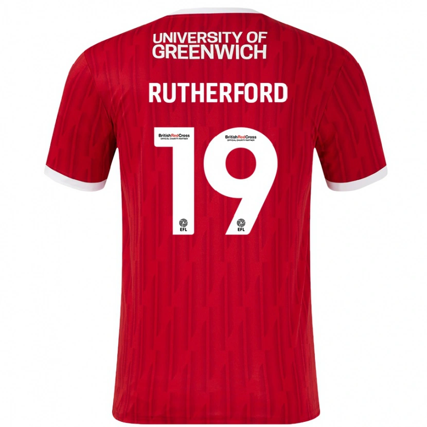 Danxen Mujer Camiseta Ella Rutherford #19 Rojo Blanco 1ª Equipación 2024/25 La Camisa México