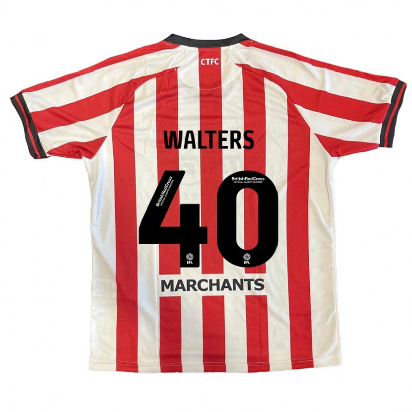 Danxen Mujer Camiseta Cameron Walters #40 Rojo Blanco 1ª Equipación 2024/25 La Camisa México