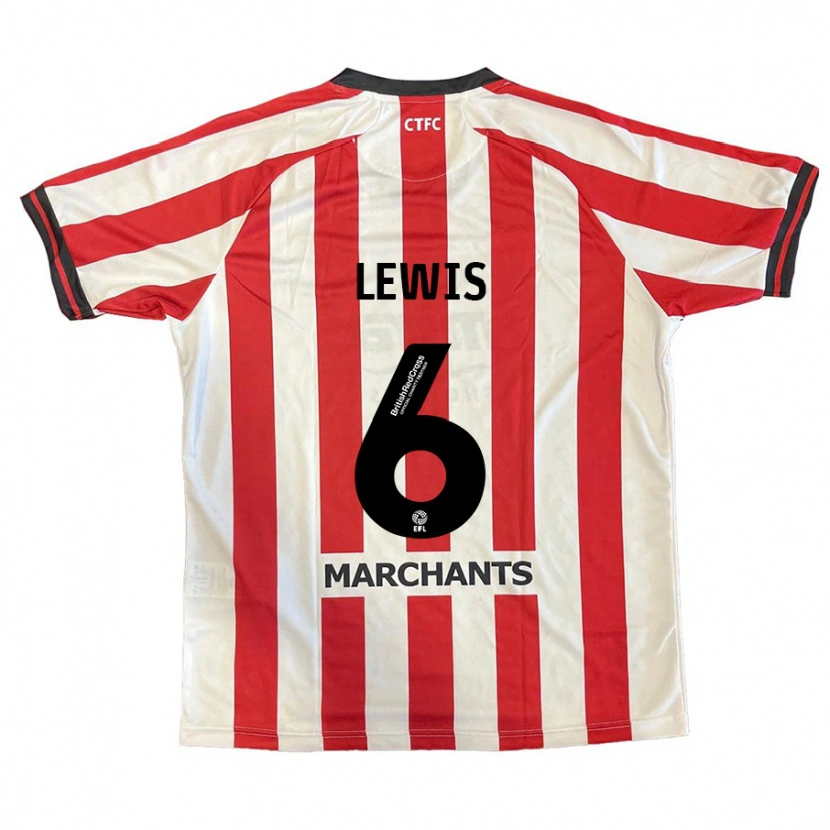 Danxen Mujer Camiseta Megan Lewis #6 Rojo Blanco 1ª Equipación 2024/25 La Camisa México