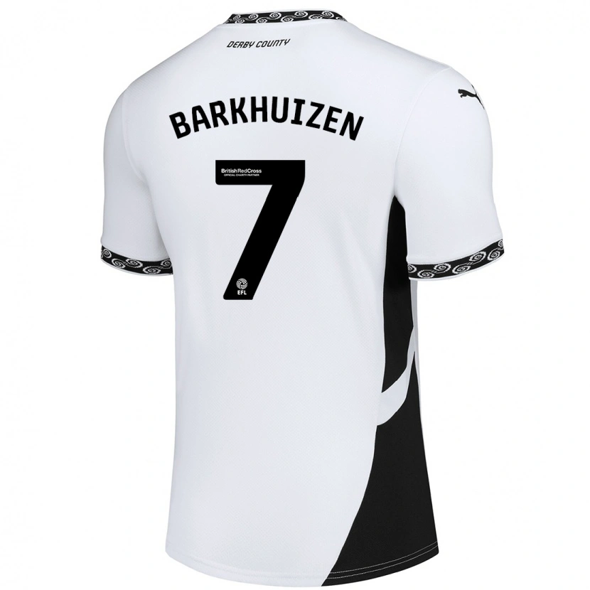 Danxen Mujer Camiseta Tom Barkhuizen #7 Blanco Negro 1ª Equipación 2024/25 La Camisa México
