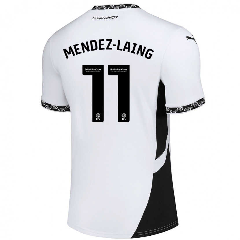 Danxen Mujer Camiseta Nathaniel Méndez-Laing #11 Blanco Negro 1ª Equipación 2024/25 La Camisa México