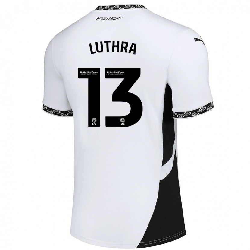 Danxen Mujer Camiseta Rohan Luthra #13 Blanco Negro 1ª Equipación 2024/25 La Camisa México
