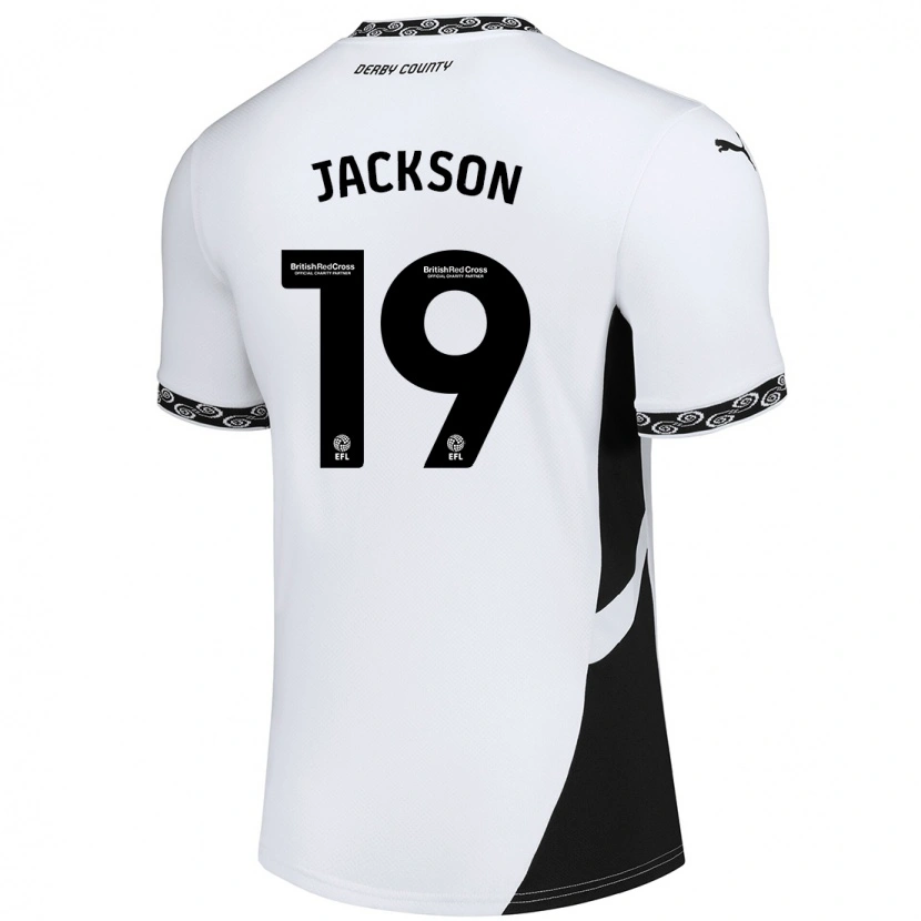 Danxen Mujer Camiseta Kayden Jackson #19 Blanco Negro 1ª Equipación 2024/25 La Camisa México