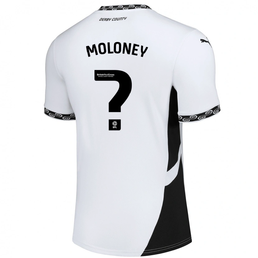 Danxen Mujer Camiseta Riley Moloney #0 Blanco Negro 1ª Equipación 2024/25 La Camisa México
