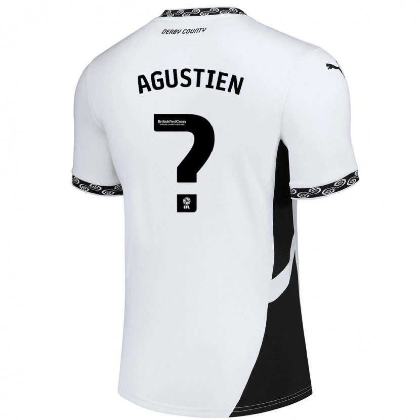 Danxen Mujer Camiseta Demiane Agustien #0 Blanco Negro 1ª Equipación 2024/25 La Camisa México