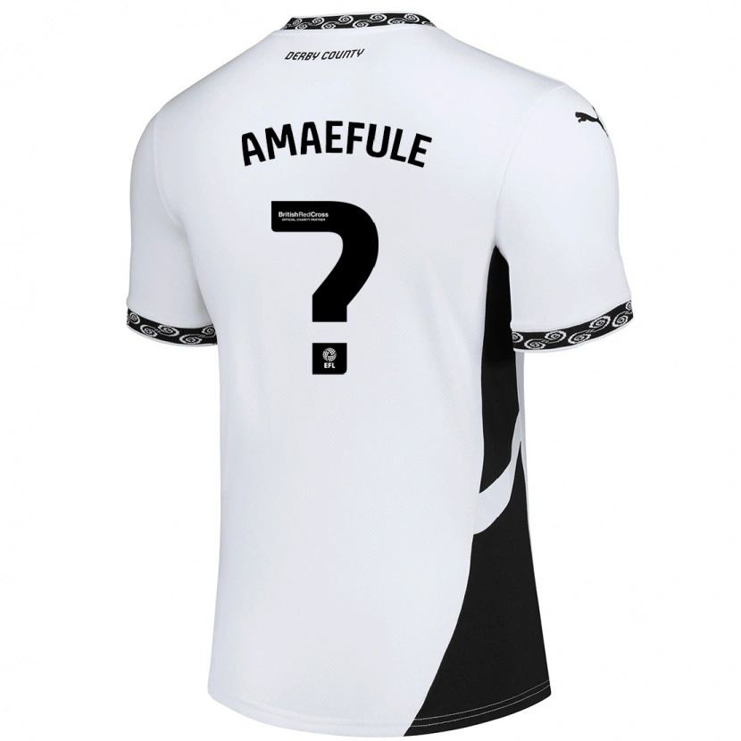 Danxen Mujer Camiseta Kelvin Amaefule #0 Blanco Negro 1ª Equipación 2024/25 La Camisa México