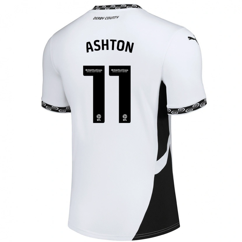 Danxen Mujer Camiseta Eleanor Ashton #11 Blanco Negro 1ª Equipación 2024/25 La Camisa México