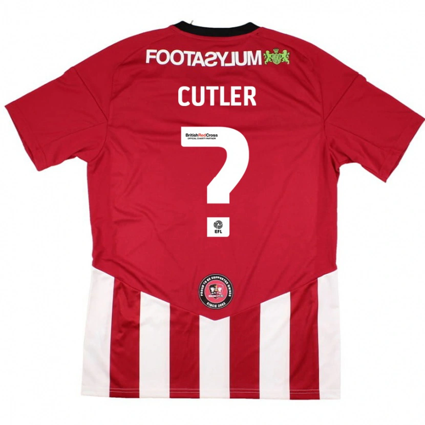 Danxen Mujer Camiseta Theo Cutler #0 Rojo Blanco 1ª Equipación 2024/25 La Camisa México