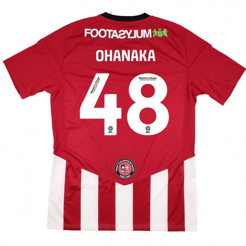 Danxen Mujer Camiseta Santino Ohanaka #48 Rojo Blanco 1ª Equipación 2024/25 La Camisa México