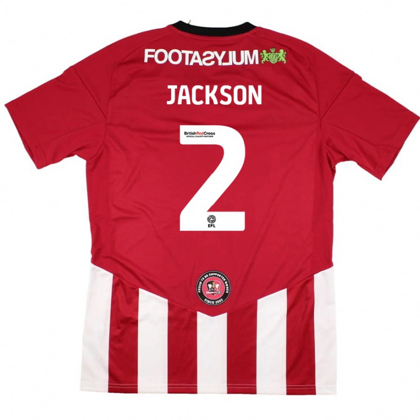 Danxen Mujer Camiseta Bow Jackson #2 Rojo Blanco 1ª Equipación 2024/25 La Camisa México
