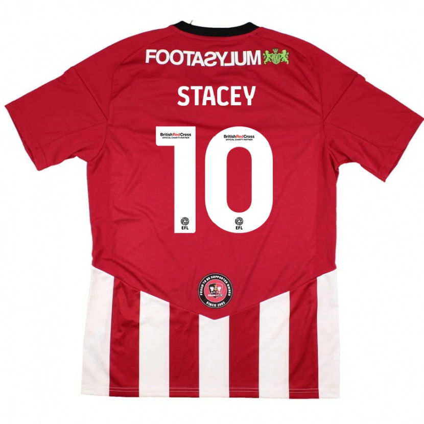 Danxen Mujer Camiseta Sarah Stacey #10 Rojo Blanco 1ª Equipación 2024/25 La Camisa México