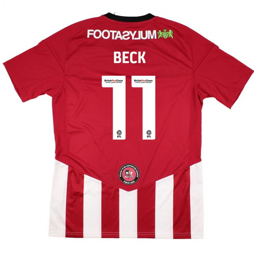 Danxen Mujer Camiseta Steph Beck #11 Rojo Blanco 1ª Equipación 2024/25 La Camisa México