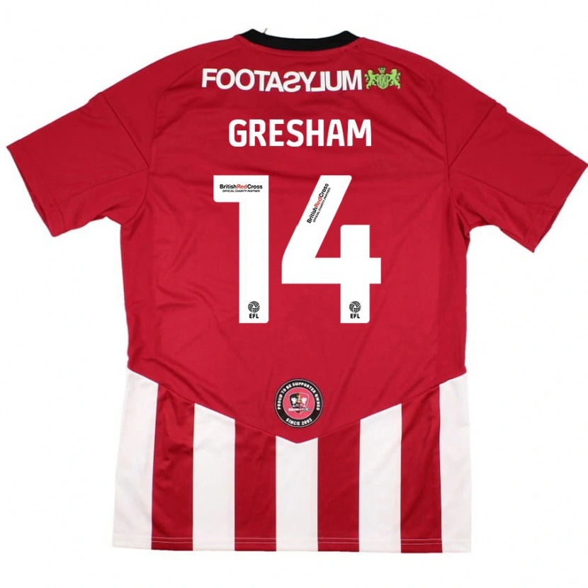 Danxen Mujer Camiseta Georgie-Marie Barbour-Gresham #14 Rojo Blanco 1ª Equipación 2024/25 La Camisa México