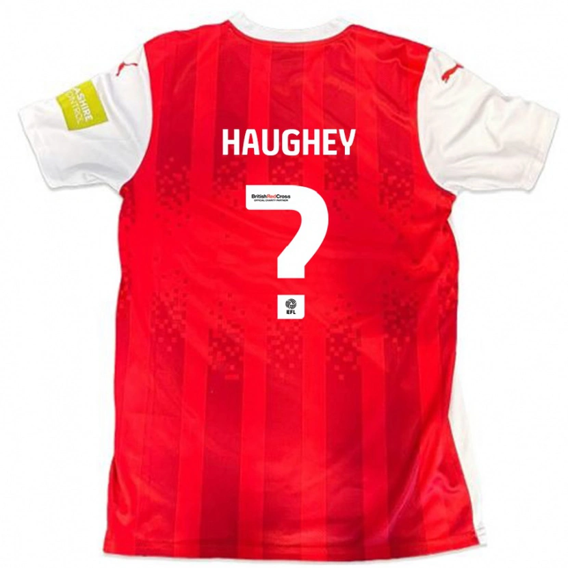 Danxen Mujer Camiseta Conor Haughey #0 Rojo Blanco 1ª Equipación 2024/25 La Camisa México