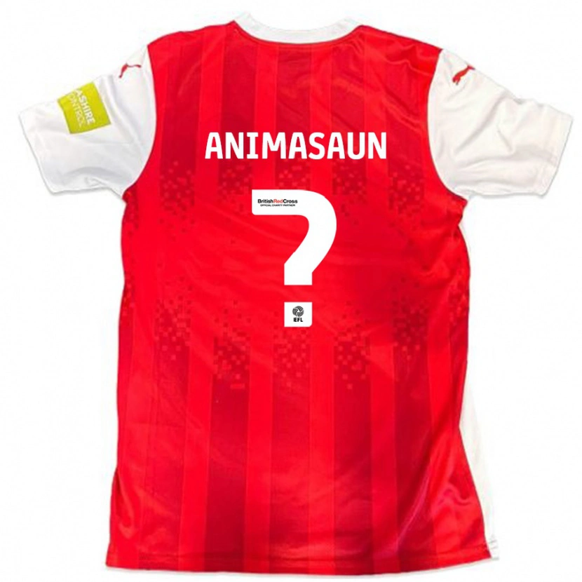Danxen Mujer Camiseta David Animasaun #0 Rojo Blanco 1ª Equipación 2024/25 La Camisa México