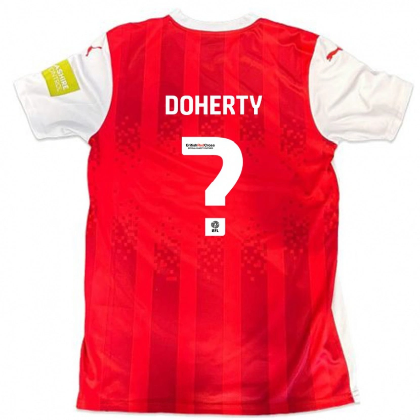 Danxen Mujer Camiseta Jack Doherty #0 Rojo Blanco 1ª Equipación 2024/25 La Camisa México