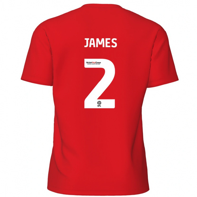Danxen Mujer Camiseta Tom James #2 Rojo 1ª Equipación 2024/25 La Camisa México