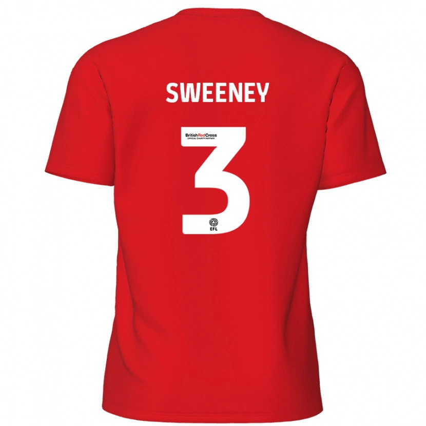 Danxen Mujer Camiseta Jayden Sweeney #3 Rojo 1ª Equipación 2024/25 La Camisa México
